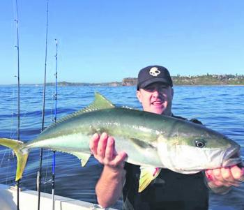 Beau Worthington with a kingfish from Newport Reef.