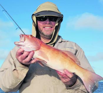 The author with a great sample of tropical coral trout.