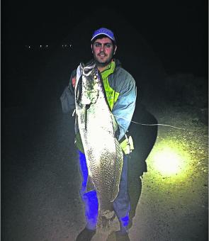 Jewie spin diehard and the maker of Croaker lures Steve Patti with another catch on his Jewie Seeker model. 