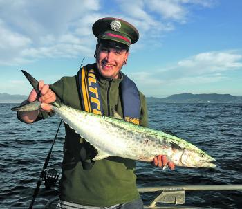 Having never caught a mackerel, Liam Shadgett travelled all the way from New Zealand to fish the 2017 mackerel championship. He started off his account with this spotty after a getting the obligatory mac tuna out of the way.