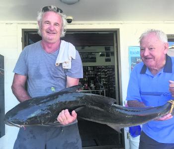 Ian Johns and Ray Simpson had some fun with this cobia. 