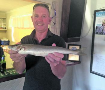 Wonthaggi angler Trevor Bowler with a competition winning 740g whiting caught on a Bass yabby.
