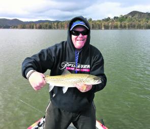The author with a terrific Lake Eildon brown trout.