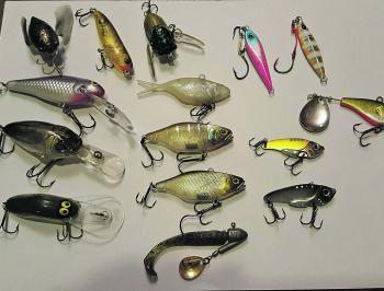 A selection of Bass lures.