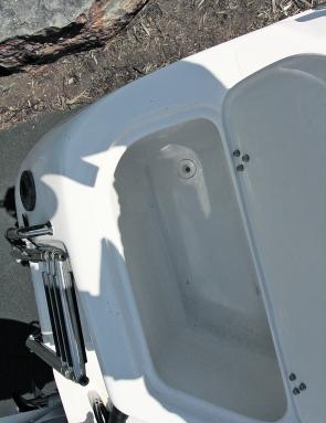 Two bait tanks on either side of the stern are invaluable for serious anglers.