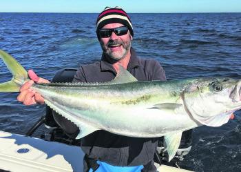 Peter Binks with a wicked winter reef kingfish.