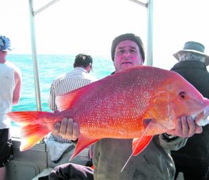 This red caught by Ian McDonald is typical of the great fishing at Rainbow Beach.