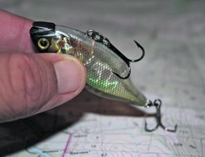 To reduce the number of snags, try removing the down-facing hook off the front treble, but be sure to cut the right one. The hang-ups reduce but the hook-up rate stays much the same.