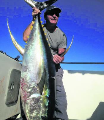 Awesome yellowfin caught in Tasmania on Personalised Sea Charters.