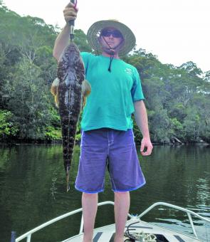 Matt Doherty caught and released this 90cm dusky flathead while fishing in the Woronora River.