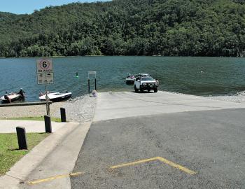 The two-lane ramp at Borumba allows for easy launch and retrieval of a boat.