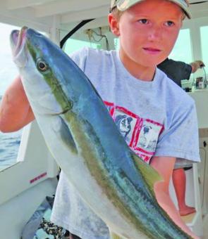 Local junior Scooter bagged this great king off Long Reef.