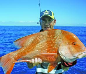 Mike Bradford from South Australia boated this prized red emperor on North Reef aboard Trekka 3 on a half day charter with Fishing Offshore Noosa.