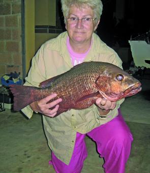 Annette Straume showed up all the blokes with this 62cm mangrove jack to close off the season. 