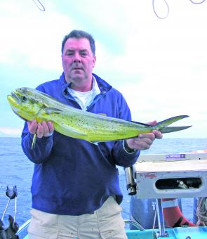 Mike Egan with one of the many mahi mahi he and his mates from sydneyangler.com.au caught.