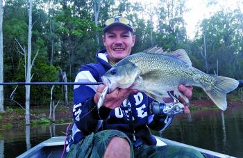 Aaron Kemp nailed some nice bass fishing the flooded edges at Borumba Dam last month. This quality model fell for a Cultiva Zip'n Ziggy fished across the surface early in the morning.