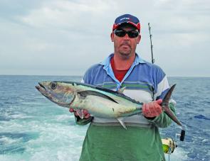 An example of the albacore that are in the waters around Flinders Island at the moment.