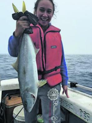 Jess caught this kingfish jigging the 12 Mile Reef.