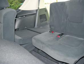 The Patrol’s third row of seats feature a handy split fold capability. 