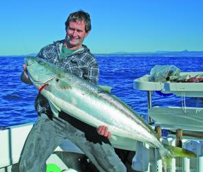 Alan Hemsworth's sensational 27kg kingfish took a live slimy mackerel off Ulladulla.