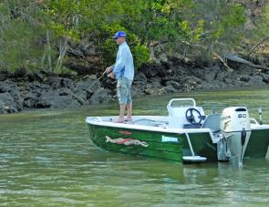 The Viper's elevated cast deck makes both fishing and storage easy and two anglers could easily work up front on the large forward casting deck. 