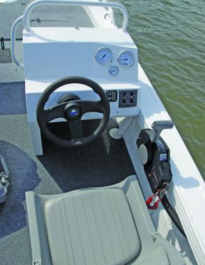 The Viper's skipper's seat is comfortable and has ample leg room. 