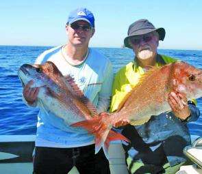 Since they turned up late this year, the snapper have continued to fish well. These two slammed float lined pillies on the 35s.