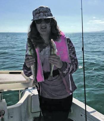 Abbey Hood with her first ever whiting, caught recently out from Rosebud Reef.