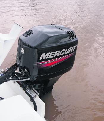 The Mercury 90HP outboard pushed the outfit along with ease.