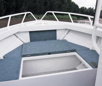 There are three storage compartments up front which is more than enough storage room for most boaters.