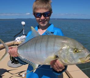 Golden trevally are available on the inshore flats during the warmer months.