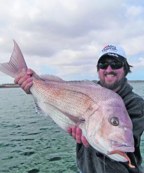 Blair Edwards snared this late season red on a Gulp Turtle Back Worm while drifting in just 4m of water. 