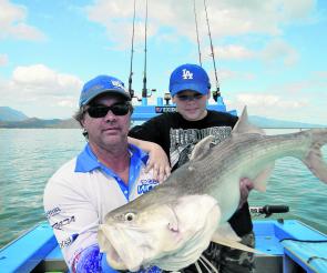 There are plenty of decent king threadfin salmon around, like this one caught by the author’s son Jordy.