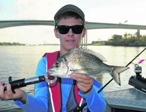 Quality bream, like this one caught by Luke Baker, will increase in prevalent as water temperatures drop.