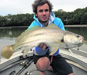 Mulloway have been available in good numbers within SEQ estuaries and rivers over the last few years. Aaron Winch secured this nice specimen recently.