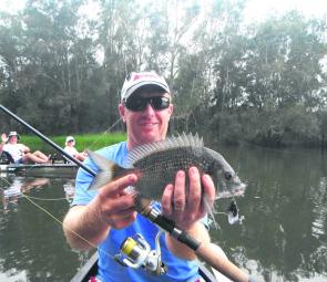 This bream smashed a cicada imitation fished around overhanging trees. 