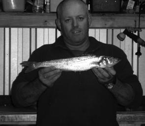John Albrecht with one big whiting from Torquay, where fish to 50cm have been landed along with some nice snapper to 4kg.