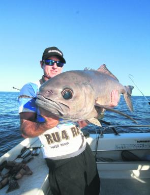 Deon Nourse with a cracking blue-eye caught aboard RU4REEL Charters.