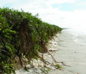 There’s plenty of beach erosion after the heavy weather, meaning beach drivers should avoid high tide or they may get stuck.