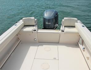 Ample cockpit room makes for comfortable fishing in the Grady White Seafarer 226. 