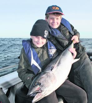 I didn’t want to take the kids tuna fishing till they were older, but when the tuna are a kilometre from the ramp, how could I resist?