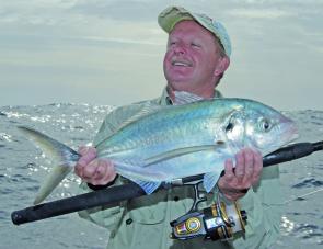 Some of the trevally that swim up the berley trail are rippers and make you think you have a good snapper until that characteristic ‘thump, thump, thump’ tail beat signals up the line.