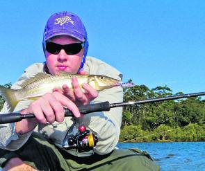 Jon Gapes popped up this surface whiting on the flats.