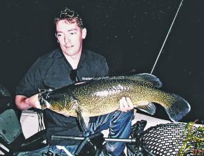 Night fishing with lures for Murray cod is the big new sport in Canberra’s urban lakes. Nathan Walker landed this 85cm fish at 11pm on a pitch dark night.
