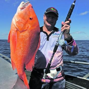 Andy with a beautiful Rainbow Beach red emperor.