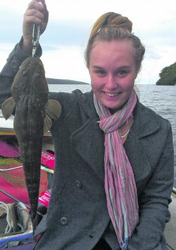While trolling for tailor, this flathead jumped on instead. 