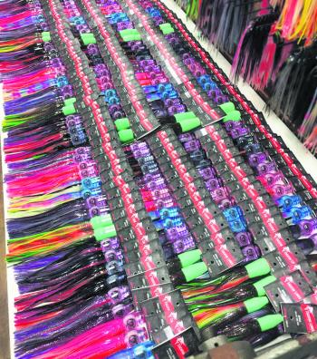 These handmade Zacataks are going overseas to Florida. These have been a popular lure for offshore anglers.