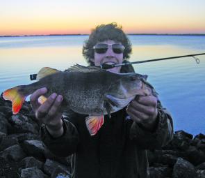 Dylan and 44cm of Wurdee reddie. Photo courtesy D.Pace.