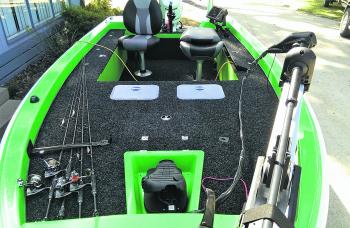 The finished layout is very functional for two anglers, and even has enough room for my two kids as well.