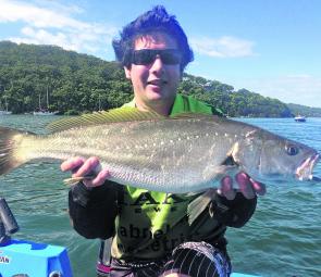 With a little effort and good timing, anglers like Lachlan Ma can still have a chance of a mulloway or two this month.